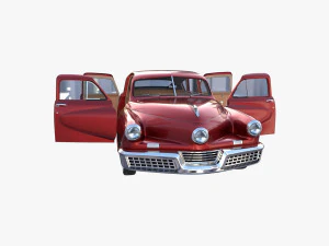 tucker 48 rosso con interni Modello 3D