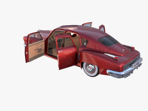 tucker 48 rosso con interni Modello 3D