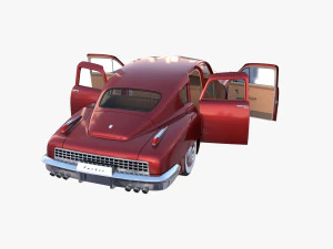 tucker 48 rosso con interni Modello 3D