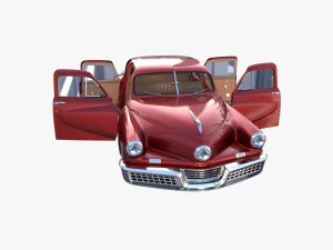 tucker 48 rosso con interni Modello 3D