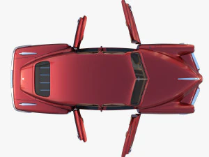 tucker 48 rosso con interni Modello 3D