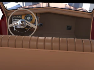 tucker 48 rosso con interni Modello 3D