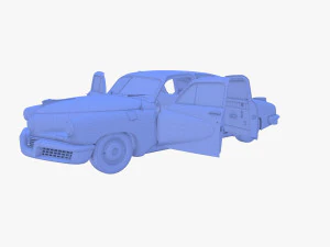 tucker 48 rosso con interni Modello 3D