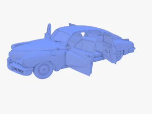 tucker 48 rosso con interni Modello 3D