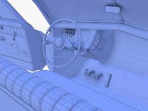 tucker 48 rosso con interni Modello 3D