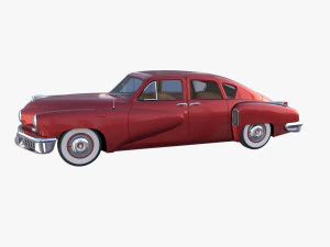 tucker 48 rosso con interni Modello 3D