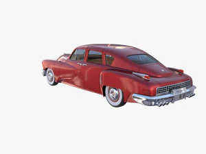 tucker 48 rosso con interni Modello 3D