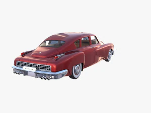 tucker 48 rosso con interni Modello 3D