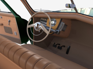 tucker 48 green with interior 3D Модель