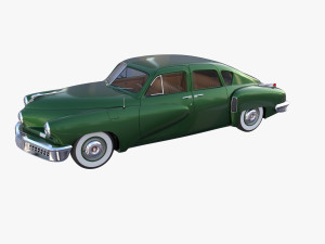 tucker 48 green with interior 3D Модель