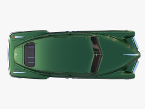 tucker 48 green with interior 3D Модель