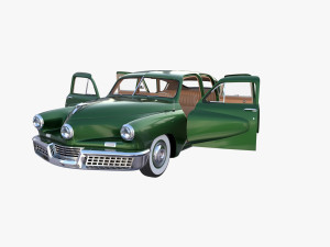 tucker 48 green with interior 3D Модель