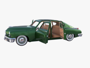 tucker 48 green with interior 3D Модель