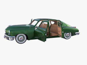 tucker 48 green with interior 3D Model