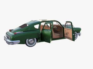 tucker 48 green with interior 3D Модель