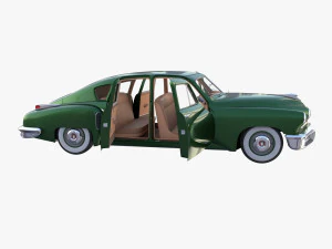 tucker 48 green with interior 3D Model