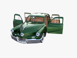 tucker 48 green with interior 3D Модель