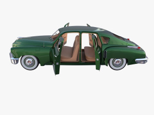 tucker 48 green with interior 3D Модель