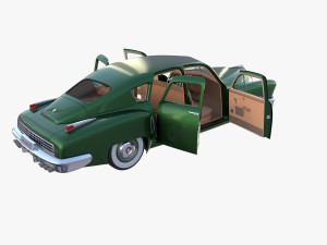 tucker 48 green with interior 3D Модель