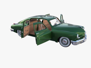 tucker 48 green with interior 3D Модель