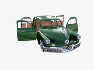 tucker 48 green with interior 3D Модель