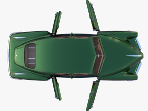 tucker 48 green with interior 3D Модель