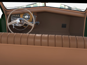 tucker 48 green with interior 3D Модель