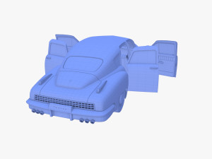 tucker 48 green with interior 3D Модель