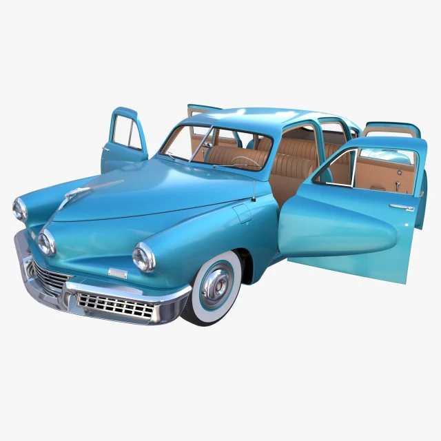 tucker 48 azul con interior Modelo 3D .c4d .max .obj .3ds .fbx .stl .blend