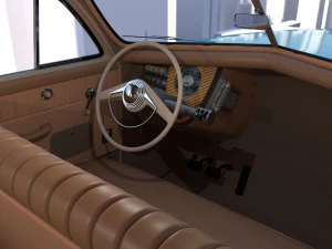tucker 48 azul con interior Modelo 3D