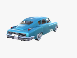 tucker 48 blue with interior Modelo 3D