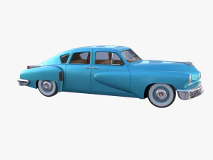 tucker 48 azul con interior Modelo 3D