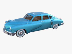 tucker 48 azul con interior Modelo 3D