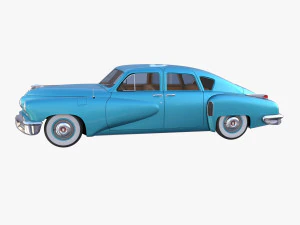 tucker 48 azul con interior Modelo 3D