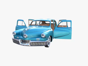 tucker 48 azul con interior Modelo 3D