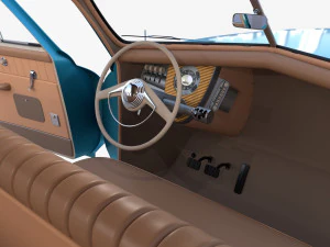 tucker 48 azul con interior Modelo 3D