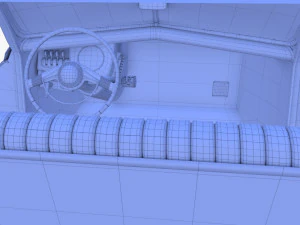 tucker 48 azul con interior Modelo 3D