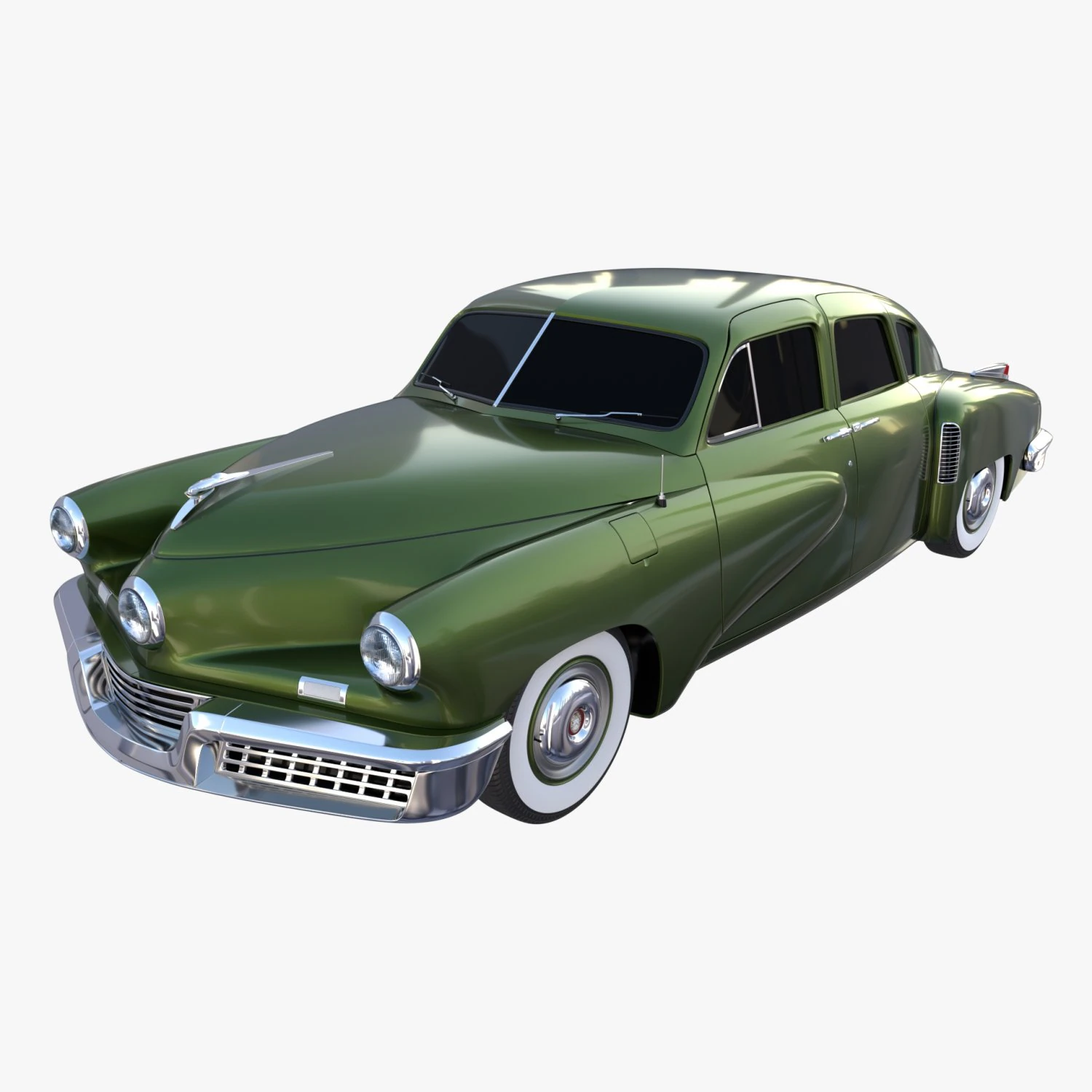 tucker 48 green 3D Model .c4d .max .obj .3ds .fbx .stl .blend