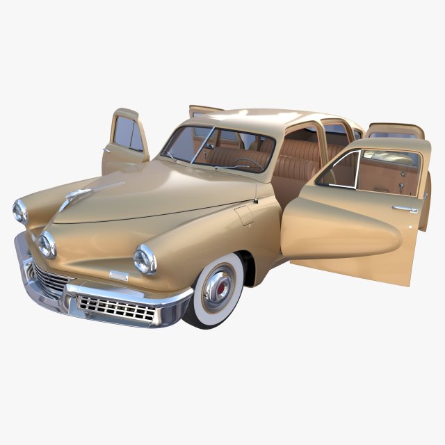 generic 40s sedan with interior Model 3D .c4d .max .obj .3ds .fbx .stl .blend 