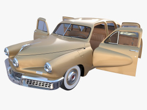 generic 40s sedan with interior 3D Model