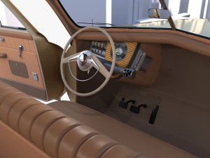 generic 40s sedan with interior Model 3D