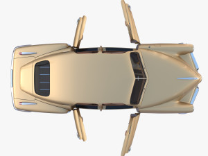 generic 40s sedan with interior Model 3D