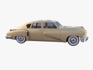 generic 40s sedan with interior Model 3D