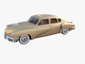 generic 40s sedan with interior Model 3D