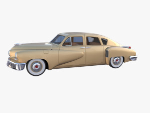generic 40s sedan with interior Model 3D