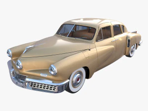 Sed&aacute;n gen&eacute;rico de los a&ntilde;os 40 con interior. Modelo 3D