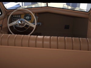 generic 40s sedan with interior Model 3D