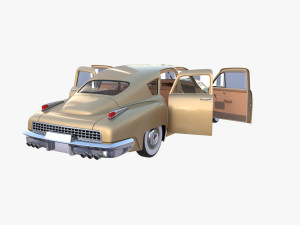 generic 40s sedan with interior Model 3D