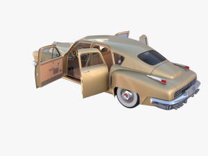 generic 40s sedan with interior Model 3D