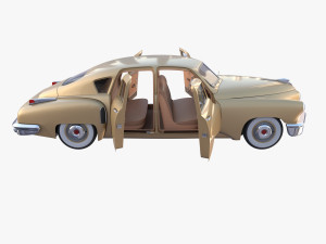 generic 40s sedan with interior Model 3D
